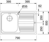 Кухонная мойка Franke Logica Line LLX 611 Inox Satinat R фото №3 — интернет-магазин Desire.md