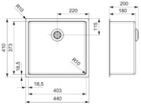 Chiuvetă de bucătărie Reginox New Jersey 40x37 10cm Deep imaginea #2 — magazin online Desire.md