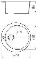 Кухонная мойка SV-Мебель МС-1 Black Metallic Gloss фото №2 — интернет-магазин Desire.md