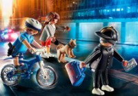 Figura Eroului Playmobil City Action: Police Bicycle with Thief (PM70573)