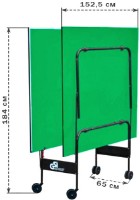 Теннисный стол GSI Sport Athletic Strong Gp-3 Indoor Green фото №2 — интернет-магазин Desire.md