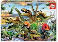 Puzzle Educa 500 Dinosaurs (17961) imaginea #2 — magazin online Desire.md