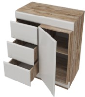 Dulăpior КМК Роксет 1 Stejar Yukon/Alb Luciu (0554.2) imaginea #2 — magazin online Desire.md