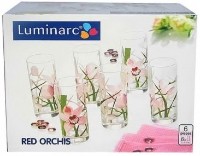 Набор стаканов Luminarc Red Orchis 270ml (N5084/G4606) 6pcs фото №3 — интернет-магазин Desire.md