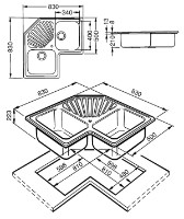 Chiuvetă de bucătărie Smeg AP2A imaginea #2 — magazin online Desire.md