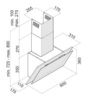 Вытяжка Tornado Ester 1100 (60) LED Black фото №3 — интернет-магазин Desire.md