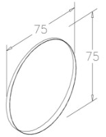 Зеркало для ванной Orka Agora 75 Antracite Matt (02584) фото №2 — интернет-магазин Desire.md