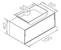 Шкаф с умывальником Orka Craft 100 Ceviz Antracite (00775) фото №3 — интернет-магазин Desire.md