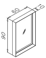 Зеркало для ванной Orka Craft 60 Antracite (03286) фото №2 — интернет-магазин Desire.md