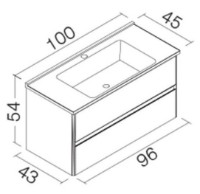 Шкаф с умывальником Orka Duden 100 White (00216) фото №2 — интернет-магазин Desire.md