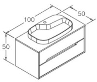 Шкаф с умывальником Orka Galia 100 Legnano (09299) фото №2 — интернет-магазин Desire.md