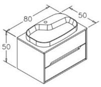 Шкаф с умывальником Orka Galia 80 Legnano (06075) фото №2 — интернет-магазин Desire.md