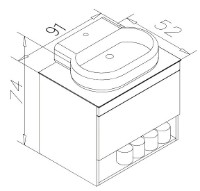 Шкаф с умывальником Orka Knidos 90 Legnano (06072) фото №2 — интернет-магазин Desire.md