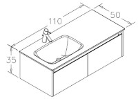 Шкаф с умывальником Orka Lisbon 110 Antracite Matt (03212) фото №2 — интернет-магазин Desire.md