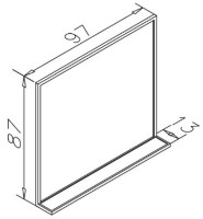 Oglindă baie Orka Modena 100 (00691) imaginea #2 — magazin online Desire.md