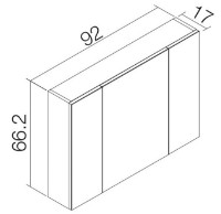 Шкаф с зеркалом Orka New Likya 100 White (03214) фото №2 — интернет-магазин Desire.md