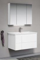 Шкаф с зеркалом Orka New Likya 100 White (03214) фото №3 — интернет-магазин Desire.md