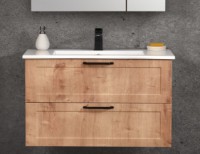 Шкаф с умывальником Orka Su 100 White/Oak (02718) фото №3 — интернет-магазин Desire.md