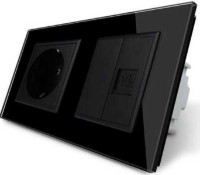 Розетка Livolo VL-C7-C1EU/1C-12 Black