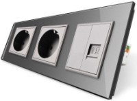 Розетка Livolo VL-C7-C1EU/C1EU/1C-15 Gray