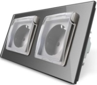 Розетка Livolo VL-C7C2EUWF-15 Gray