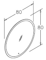 Зеркало для ванной Orka Vento 80 (06079) фото №2 — интернет-магазин Desire.md