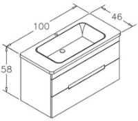 Dulap cu lavoar Orka Varna 100 White Matt (06068) imaginea #2 — magazin online Desire.md