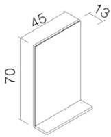 Зеркало для ванной Orka New Yedisu 45 Black (03296) фото №2 — интернет-магазин Desire.md