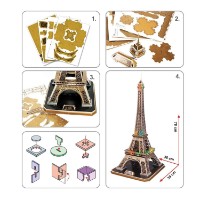 Puzzle 3D-constructor CubicFun Eiffel Tower LED (L091h)  imaginea #5 — magazin online Desire.md