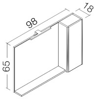 Шкаф с зеркалом Orka Duden 100 Odeon White Oak (06055) фото №2 — интернет-магазин Desire.md