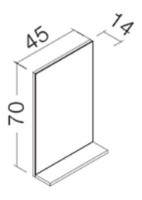 Oglindă baie Orka Duden 45 Odeon White Oak (06088) imaginea #2 — magazin online Desire.md