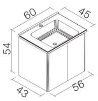 Dulap cu lavoar Orka Duden 60 White (09060) imaginea #2 — magazin online Desire.md