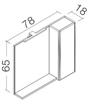 Шкаф с зеркалом Orka Duden 80 Odeon White Oak (06082) фото №2 — интернет-магазин Desire.md