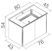 Шкаф с умывальником Orka Duden 80 White (03250) фото №2 — интернет-магазин Desire.md