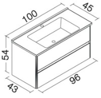 Шкаф с умывальником Orka Duden Stone 100 Venato (06069) фото №3 — интернет-магазин Desire.md