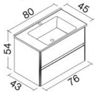 Шкаф с умывальником Orka Duden Stone 80 Venato (06064) фото №3 — интернет-магазин Desire.md