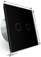 Выключатель Livolo VL-C702W-12 Black фото №4 — интернет-магазин Desire.md
