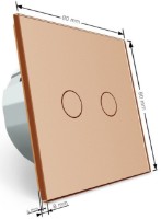 Intrerupator Livolo VL-C702W-13 Gold imaginea #2 — magazin online Desire.md