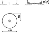Lavoar Creavit Ultra UL145.00CB00E White imaginea #2 — magazin online Desire.md