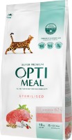 Hrană uscată pentru pisici Optimeal Adult Cat Sterilised Beef & Sorghum 10kg