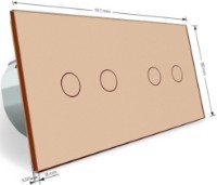 Выключатель Livolo VL-C702SC702S-13 Gold фото №4 — интернет-магазин Desire.md