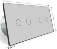 Выключатель Livolo VL-C702SC702S-15 Gray фото №3 — интернет-магазин Desire.md