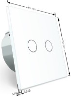 Выключатель Livolo VL-C702Z-11 White фото №2 — интернет-магазин Desire.md