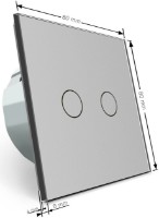 Выключатель Livolo VL-C702Z-15 Gray фото №3 — интернет-магазин Desire.md