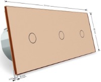 Выключатель Livolo VL-C703-13 Gold фото №2 — интернет-магазин Desire.md