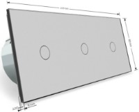 Выключатель Livolo VL-C703S-15 Gray фото №3 — интернет-магазин Desire.md