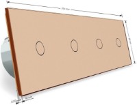 Выключатель Livolo VL-C704S-13 Gold фото №2 — интернет-магазин Desire.md