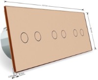 Intrerupator Livolo VL-C706S-13 Gold imaginea #3 — magazin online Desire.md