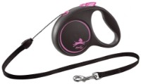 Поводок Flexi Black Design S Cord 5m Pink