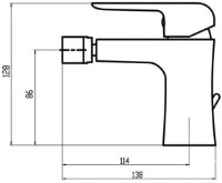 Baterie pentru bideu Ferro Tina 38011.0 imaginea #2 — magazin online Desire.md
